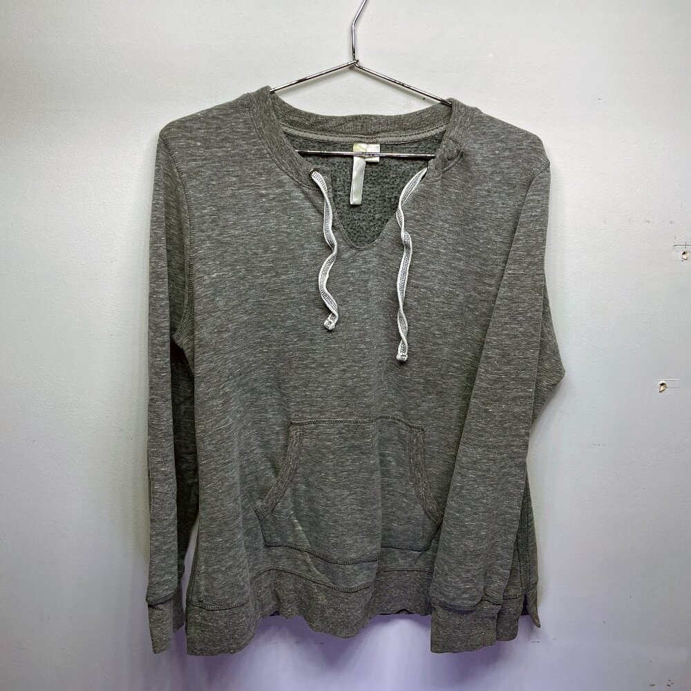 WOMEN'S GREEN TEA SUPER-COMFY SWEATSHIRT - GRAY - SIZE XL